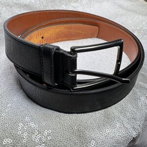 Men's Black Leather Belt - Geoffrey Beene
